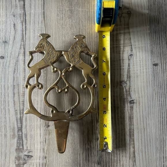 Vintage James River Collection Solid Forged Brass Unicorn Trivet - Picture 4 of 4